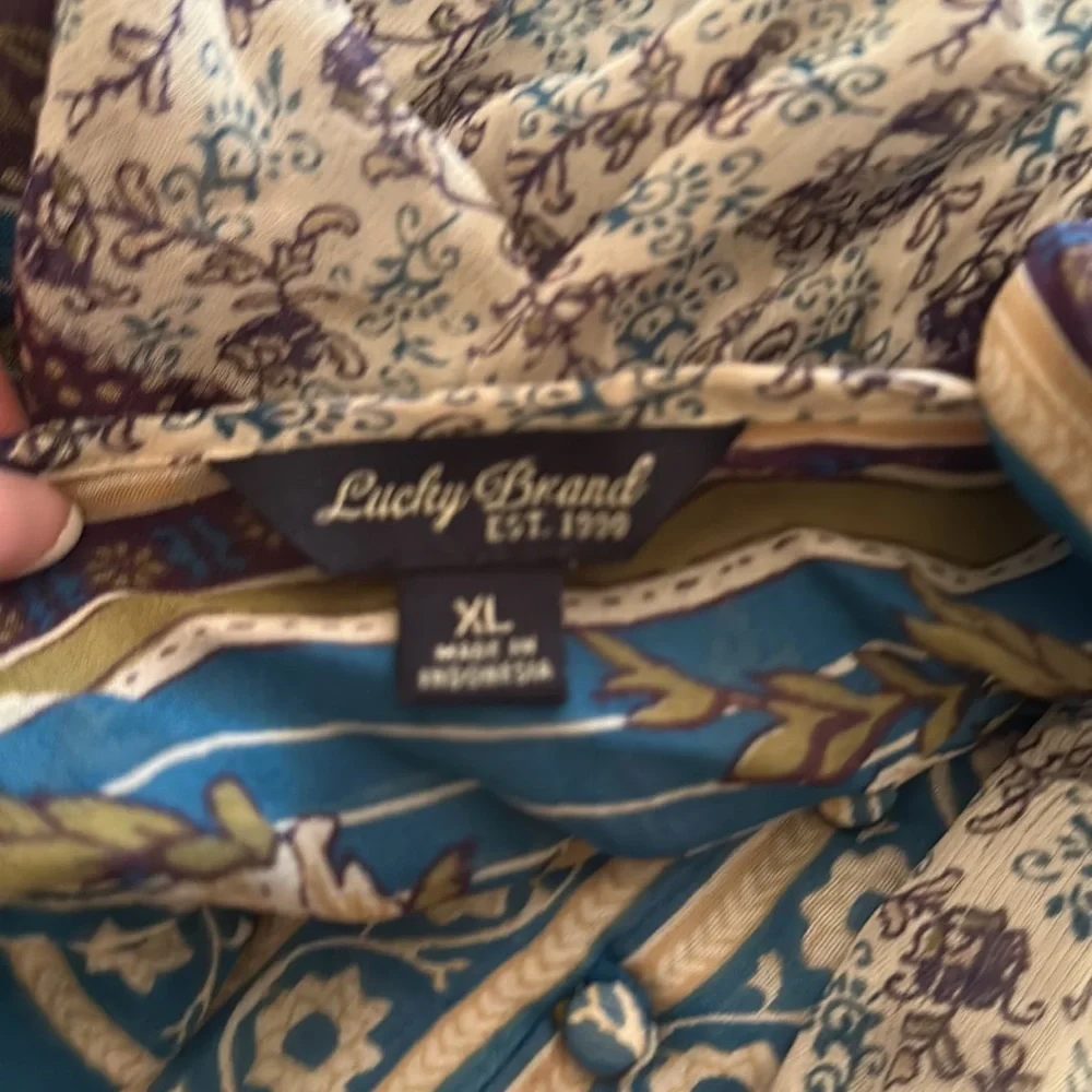 Lucky brand blouse XL - Picture 3 of 3